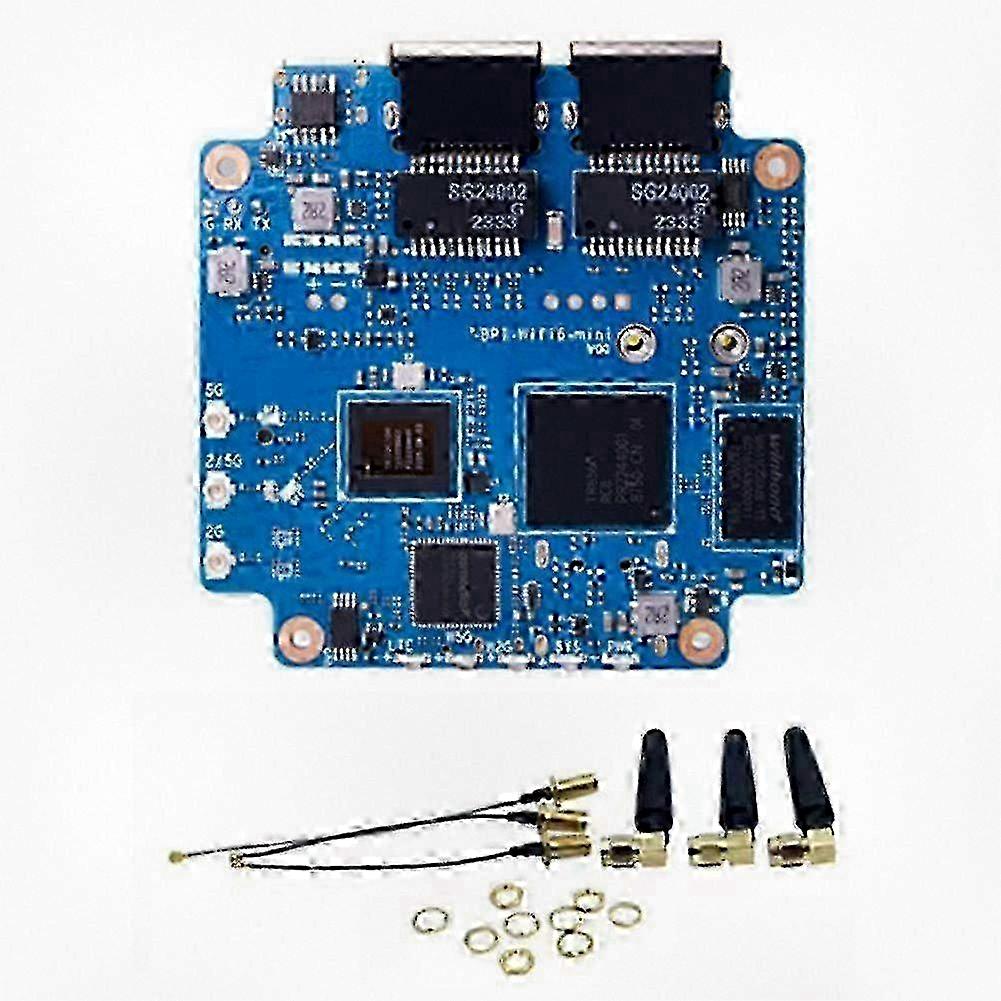 Banana Pi-Compatible WiFi6 Mini Open Source Router with TR6560 and TR5220 WiFi SoC, Dual-Core ARM-A9 1.2GHz Smart Router Board