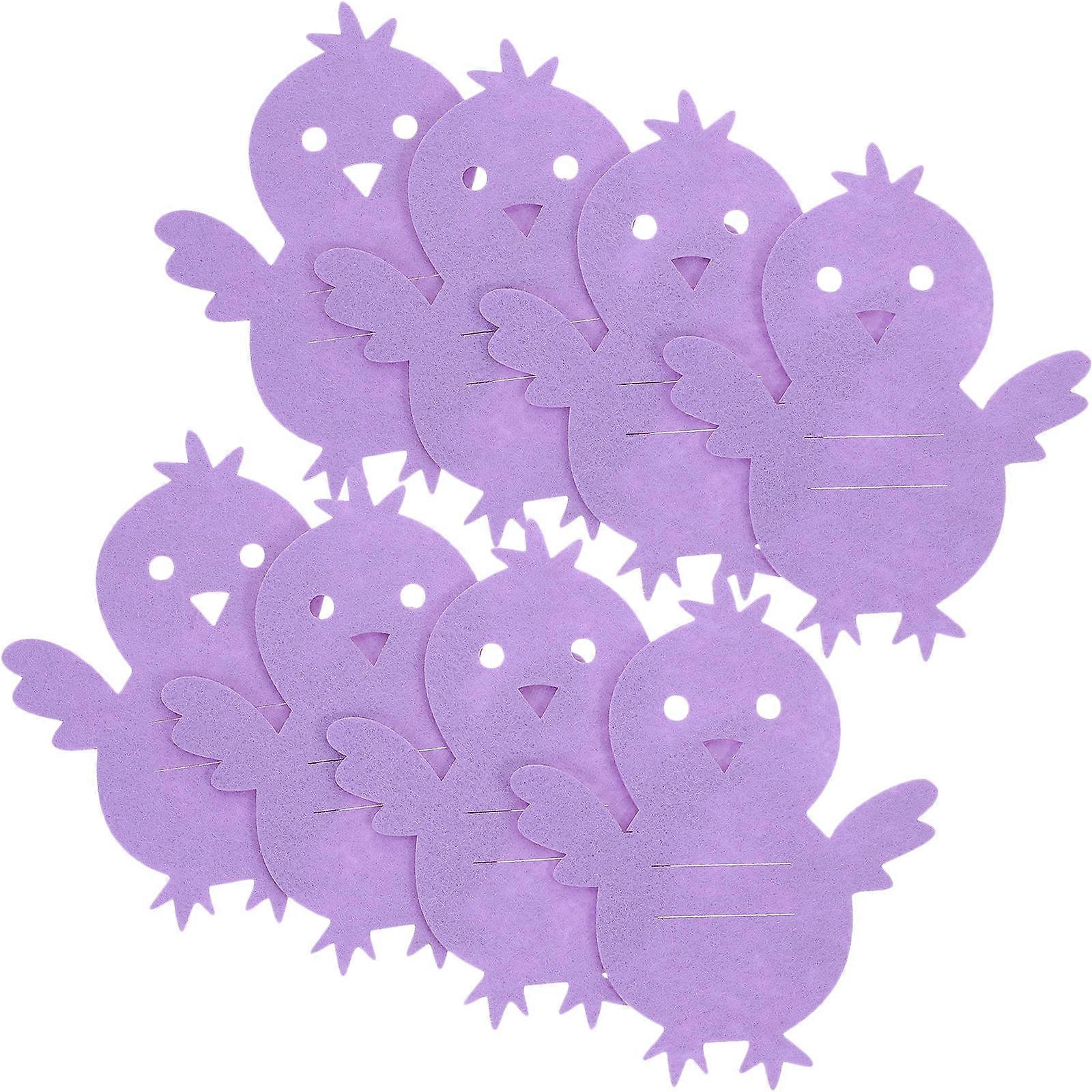 Purple Easter Utensil Holder Chicken Shape Cutlery Pouch for 40Pcs Silverware