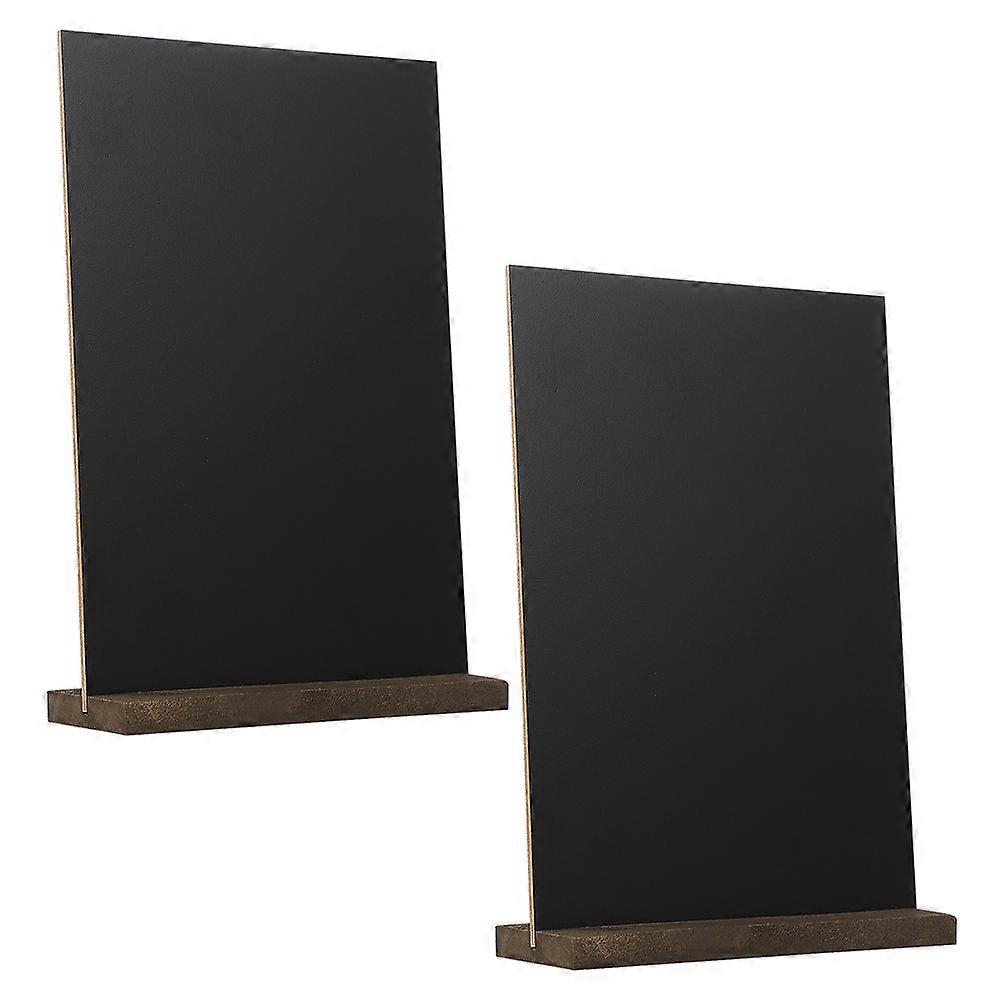 Wooden Chalkboard Sign for Leaving Message 2Pcs Mini Tabletop Board