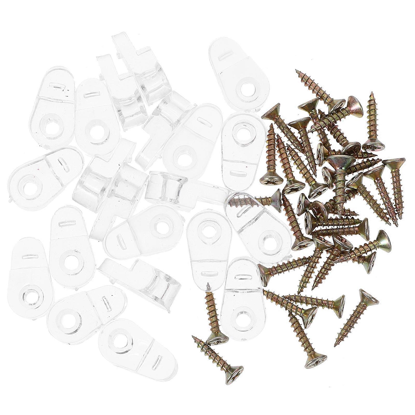 Glass Frame Clips for Cabinets Clamping Glass Attaching Mirror to Walls or Substrates Plastic 20Set
