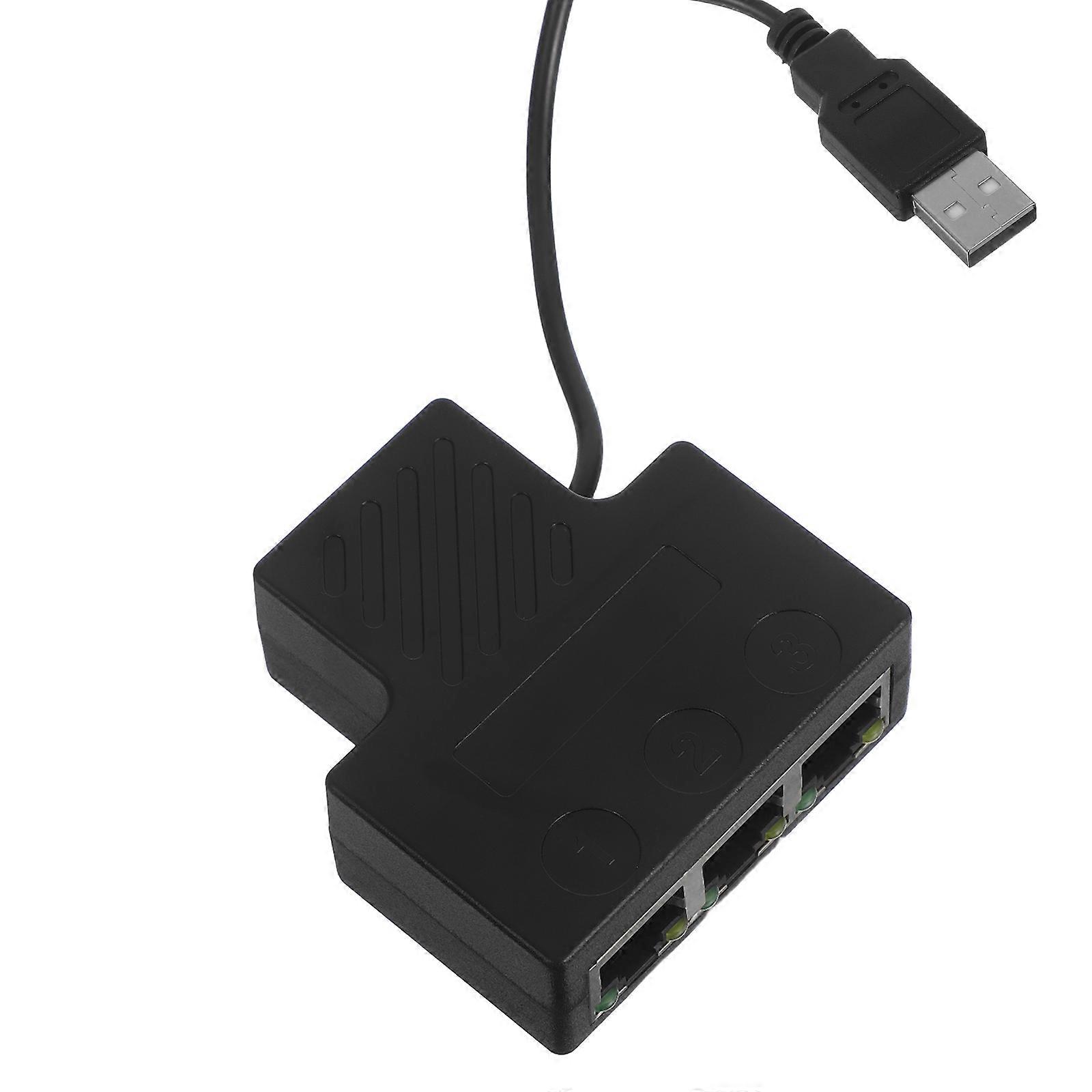 Gigabit Ethernet Splitter Network Adapter for High Speed 3Pcs with USB Power Cable