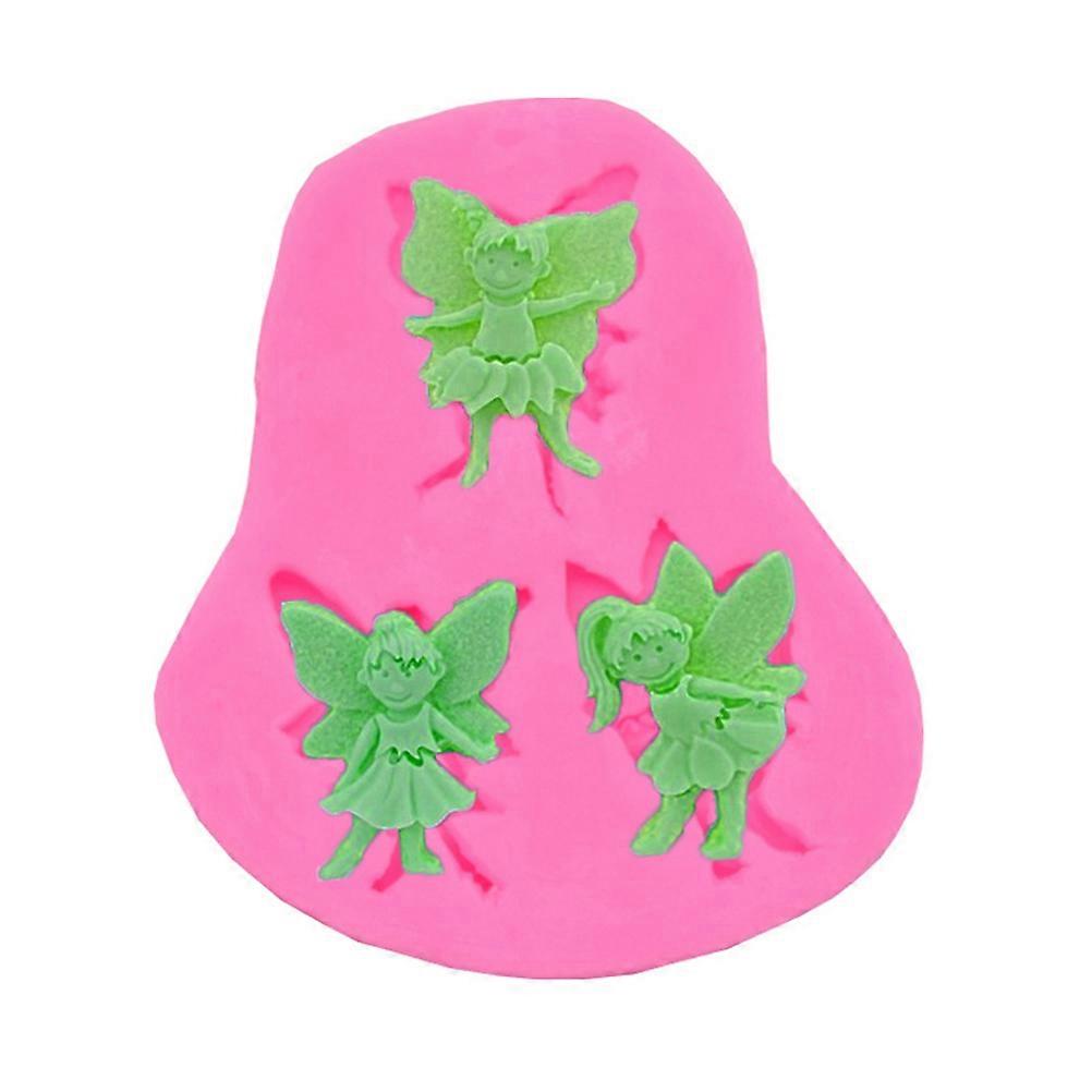 Silicone Cake Mold Angel Shape Baking Tools for DIY 2Pcs Pink Color