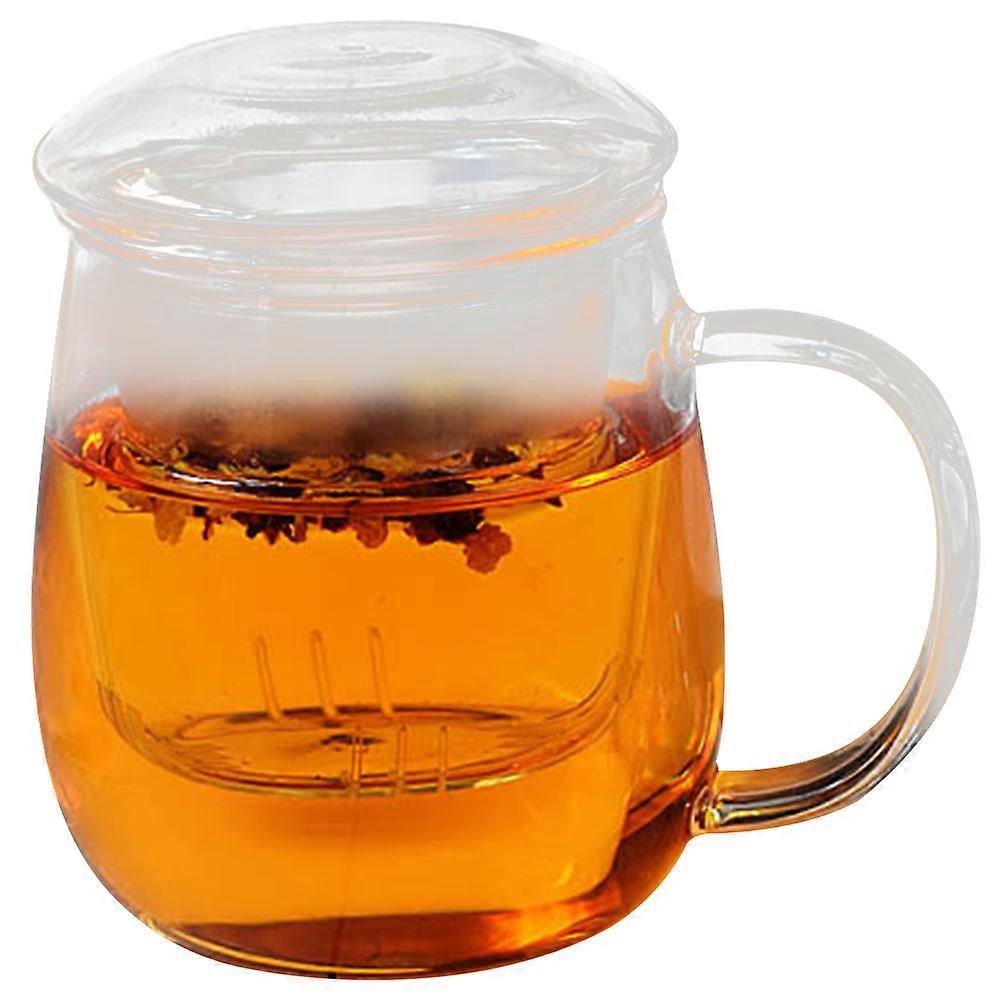 Mushroom Tea Cup with Infuser 1 Set Ideal for Guest Entertainment and Office Use Transparent