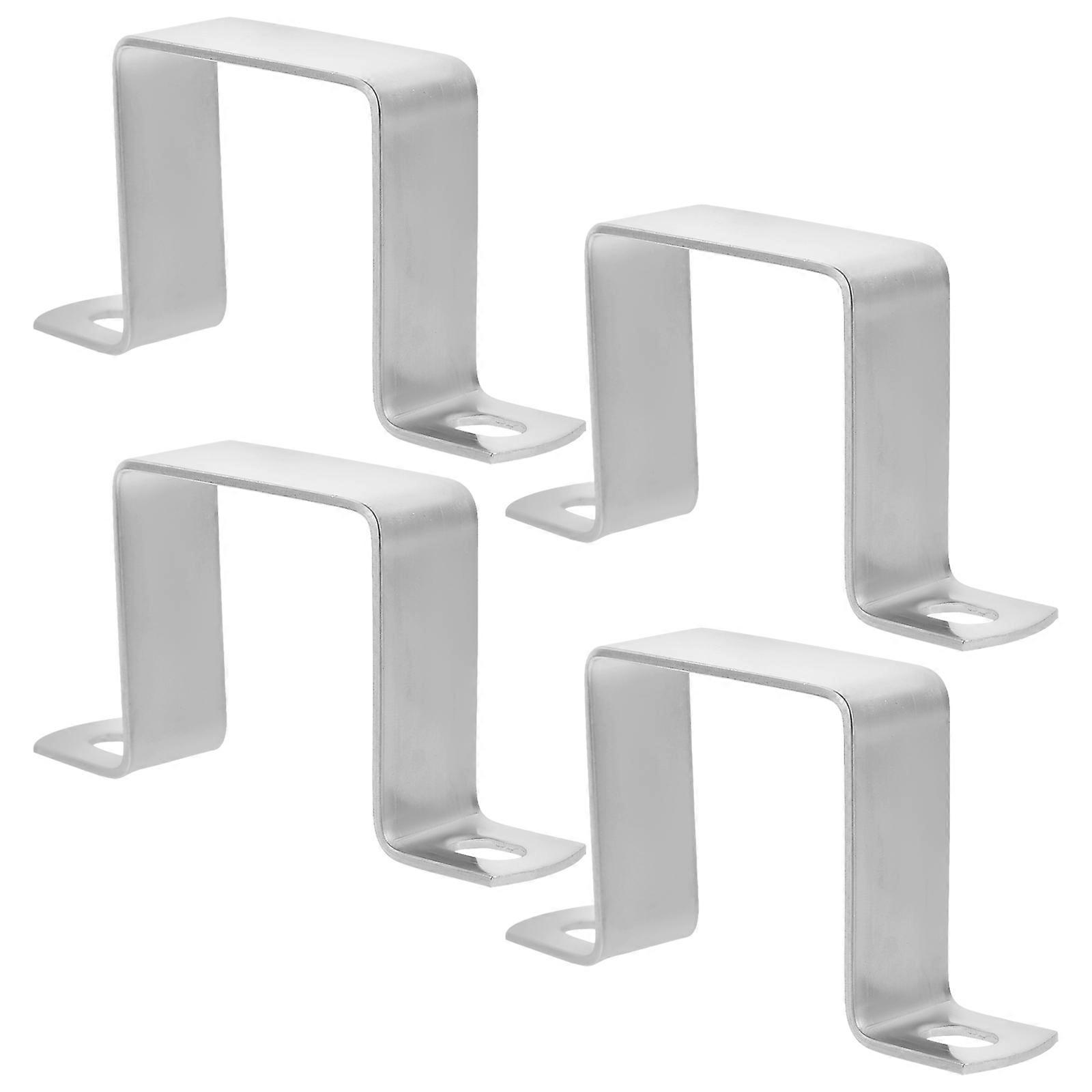 Clamp Bracket for Square Tube Support Base Hanger 12Pcs Silver
