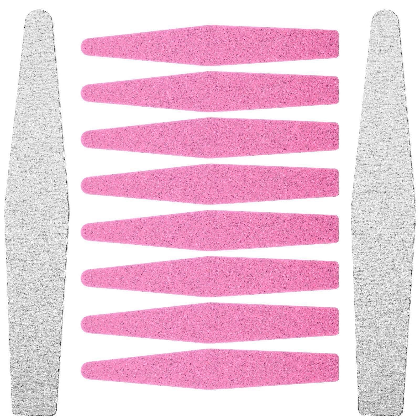 Pink Sponge Nail File Manicure Tools for Nail Buffing 40Pcs Set