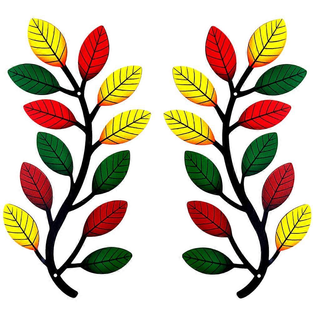 Flat Leaf Wall Decoration 5 Sets Simple Design Suitable For Indoor Outdoor Use Like Home Garden Balcony