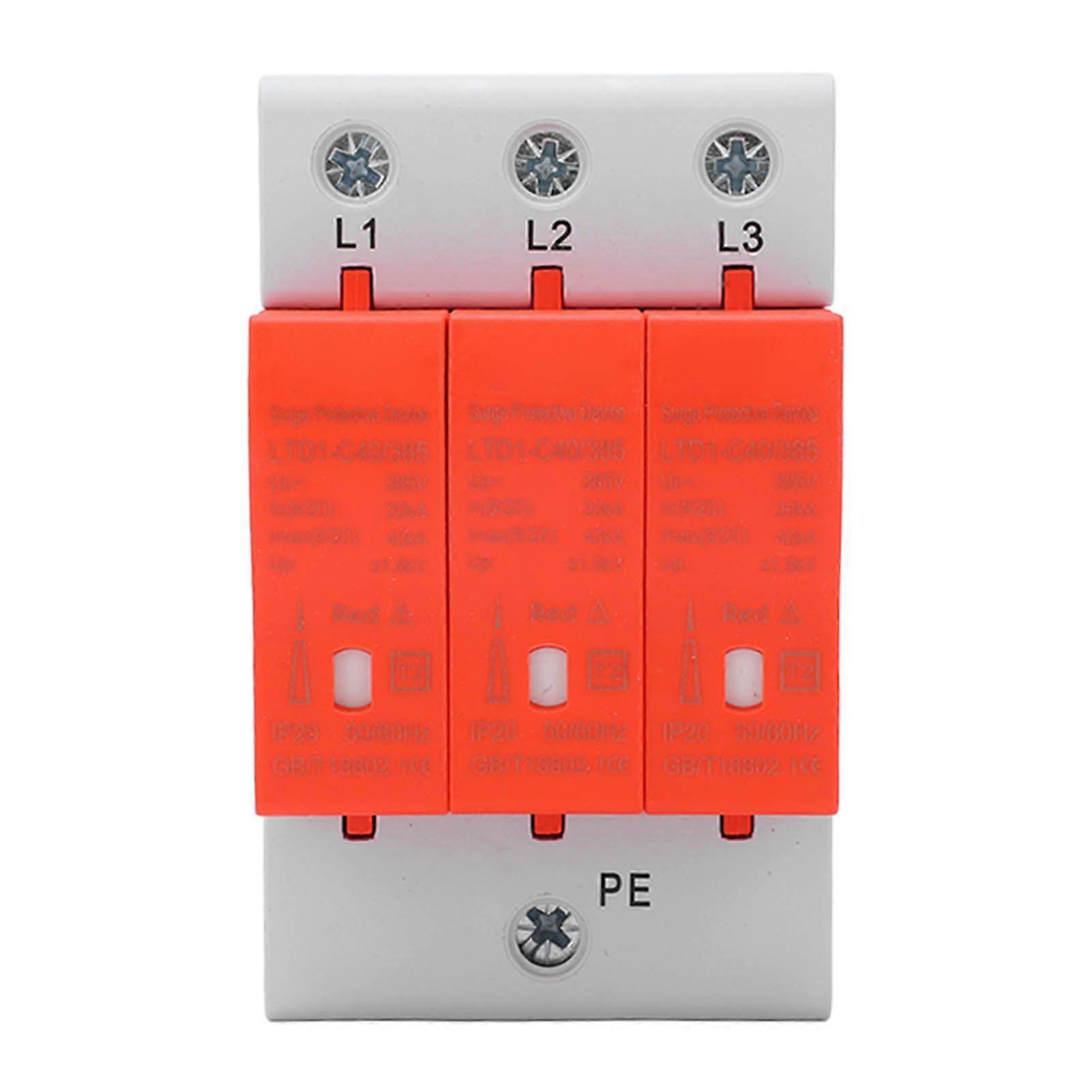 Surge Protective Device Voltage Protection Arrester Protector 385V AC 2040KA for Home 3P