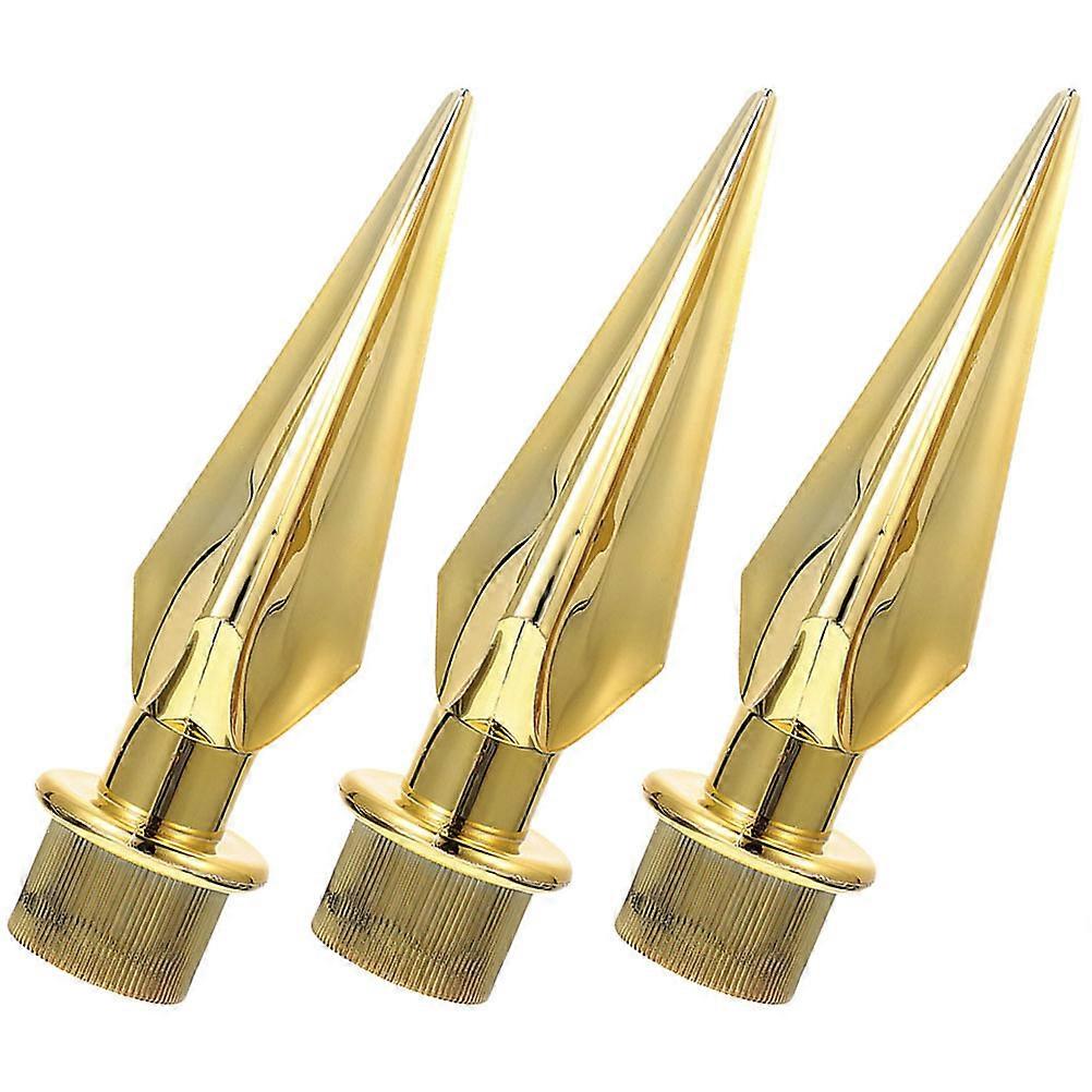 Flagpole Decor for Flag Pole Replacement 6Pcs Golden Plastic Finials