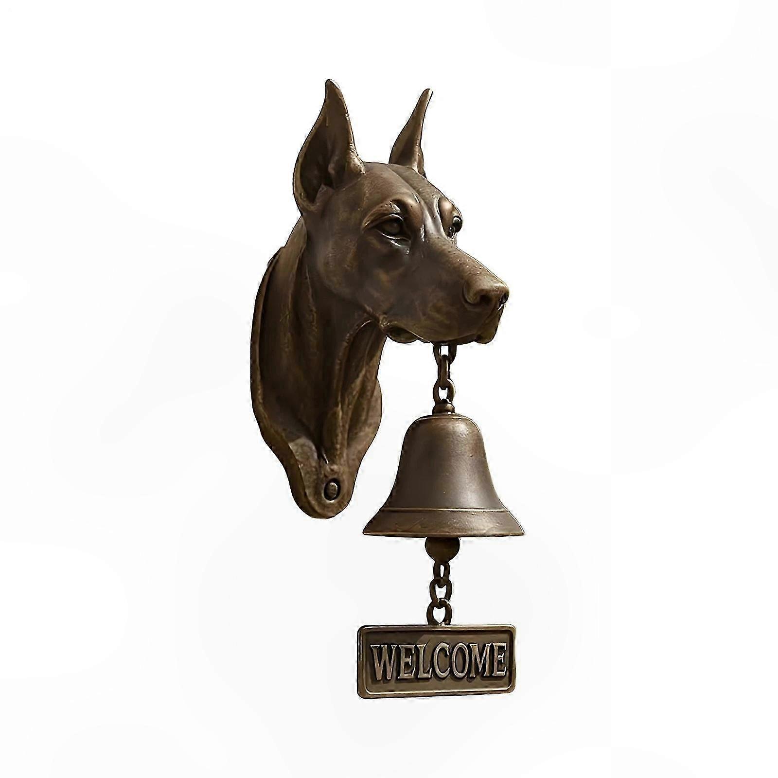 Animal-Themed Resin Door Chime Bell with Dog Design for Home Entry Notification