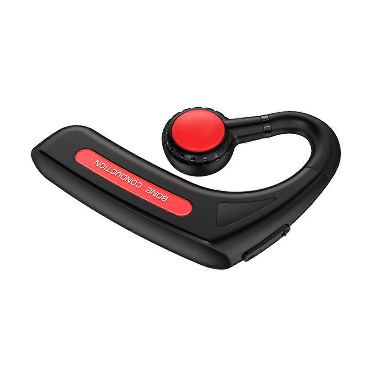 Ear Clip Type Bone Conduction Headphones Black+Red