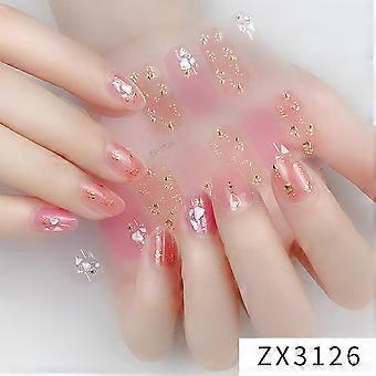 Wasserdichte Nagelaufkleber 3D-farbige Diamantaufkleber Schwangere Frauen können Diamantnagelaufkleber im Stil 3D dreidimensionaler Diamant ZX-3126 verwenden