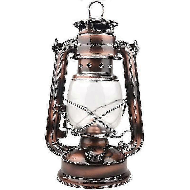 Lanterne de camping à LED à intensité variable, design rétro, 24,5 cm, nécessite 4 piles AA