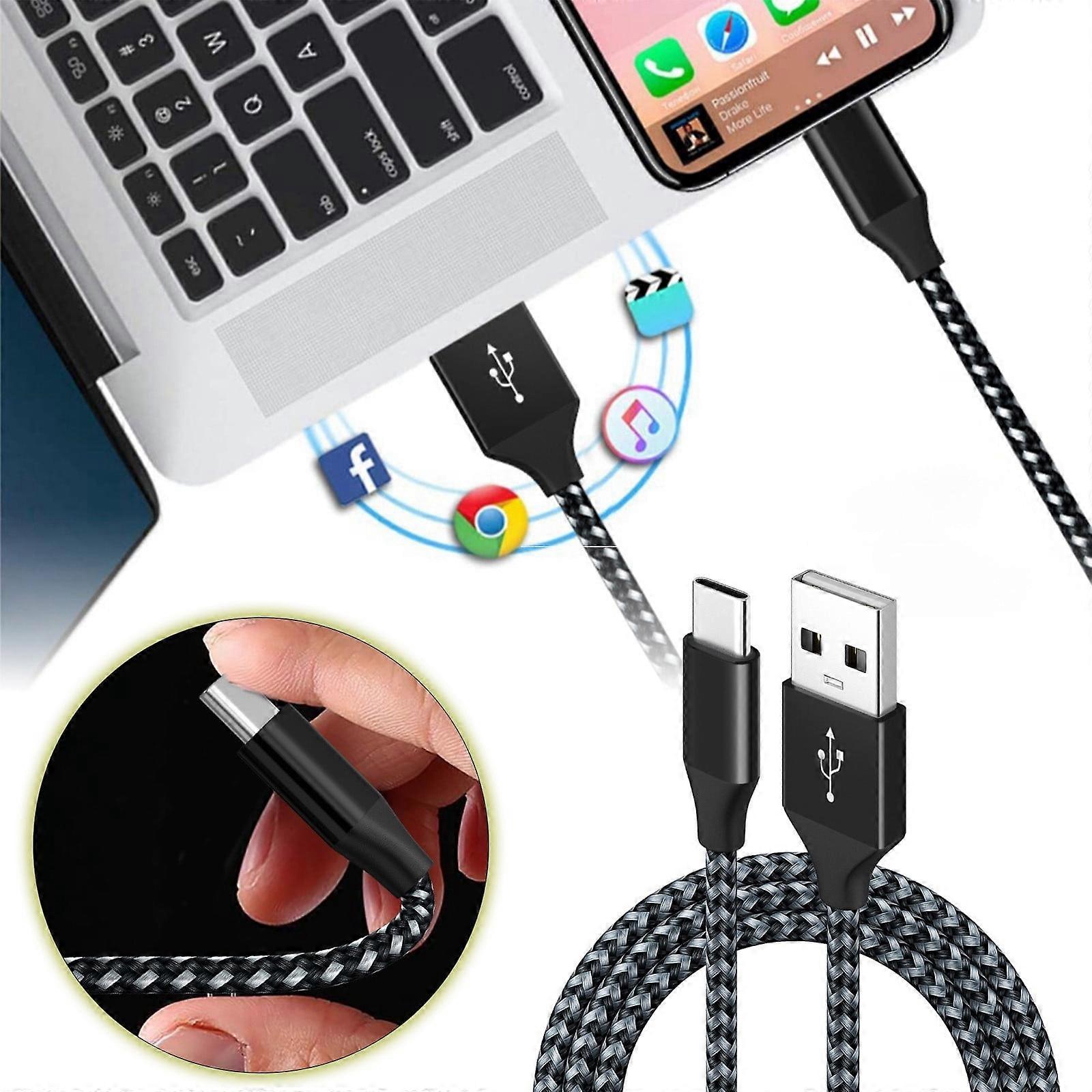 Black Gray "Stay Connected: Type C Data For And Android Devices With Speed Charging"