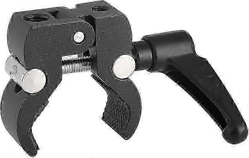 Camera Flash Light Clamp with 1/4"-20 and 3/8"-16 Thread Holes Designed for Super Crab Mounts