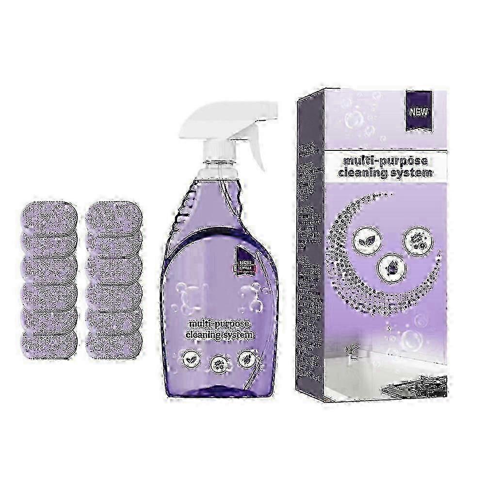 Puhdista tiivistetyt puhdistustabletit suihkepullolla