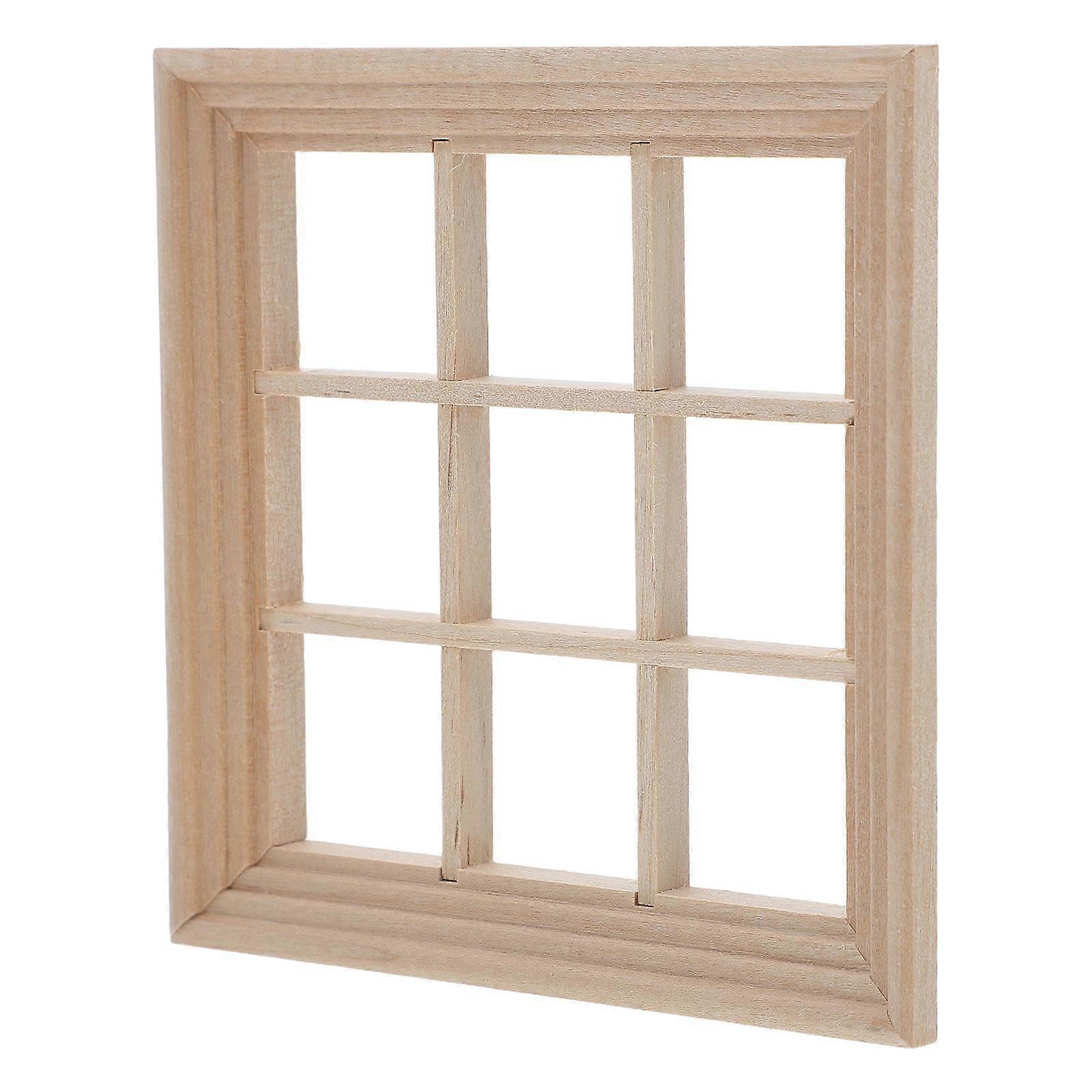 DIY Assembly Dollhouse Miniature Window Frame Ideal For Displays And Shop Window Exhibits In Vintage Style 1Set