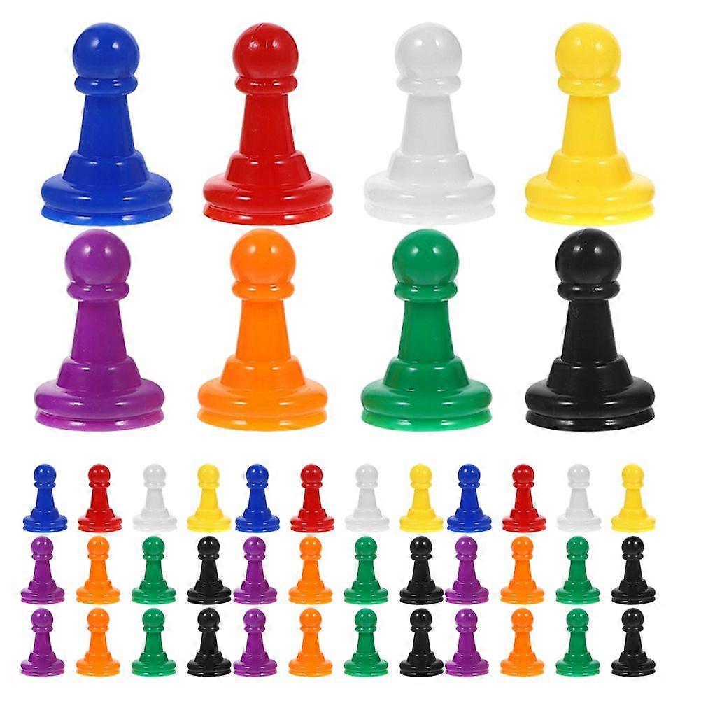 80pcs Board Game Pieces: Multicolor Plastic Chess Pieces for Board Games - Small Chess Play Components Tabletop Markers Accessories