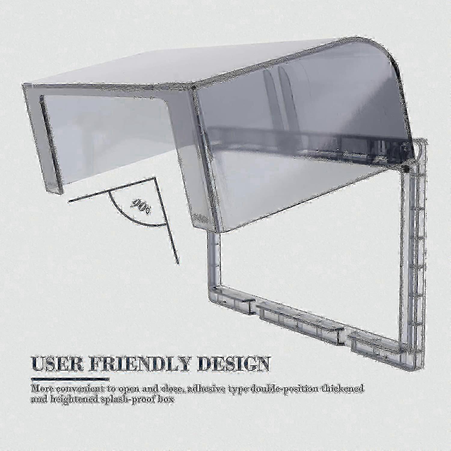 2 Speed Electrical Socket Cover - Waterproof Outdoor Use - Black