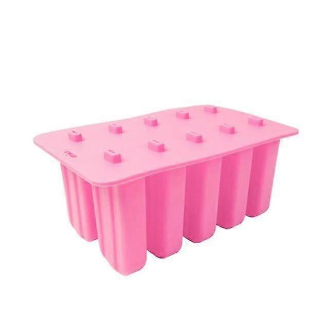 1PC 10 Cavity Silicone Ice Cream Mold With Lid, DIY Your Own Ice Cream, Durable, High Temperature Re