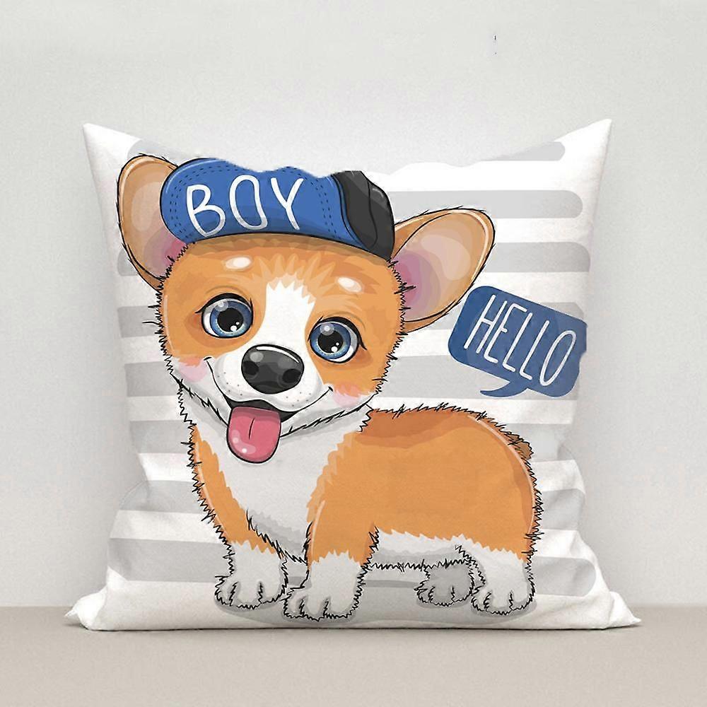 c828枕カバーソファ犬用装飾クッションカバー枕用コーギー枕カバー45x45クッション家の装飾クッションカバー45 * 45 kjs828
