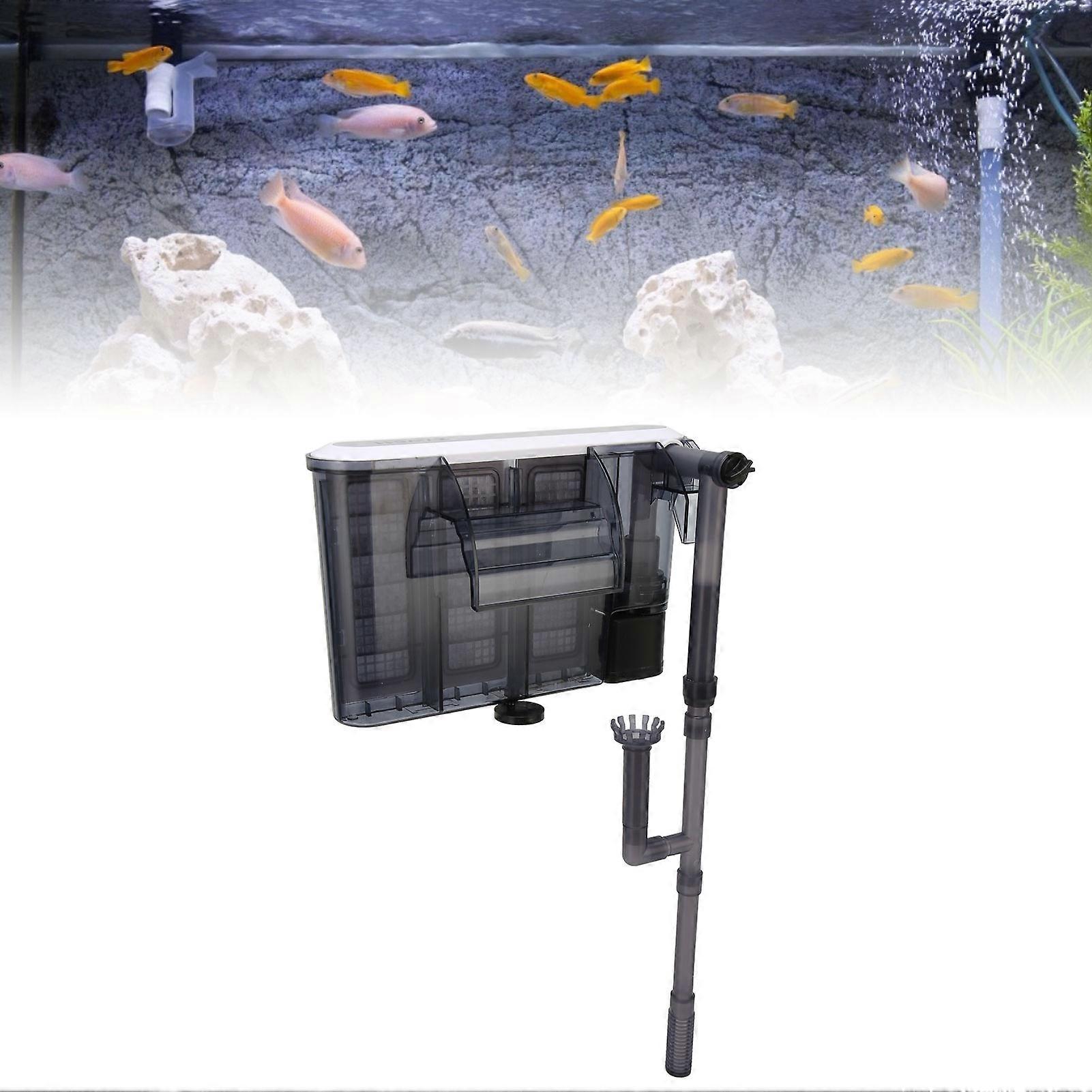 Fish Tank External Hanging Filter Oil Removal Film Waterfall Circulation Oxygenation Quiet Energy Saving Aquarium Filter US Plug 110V 