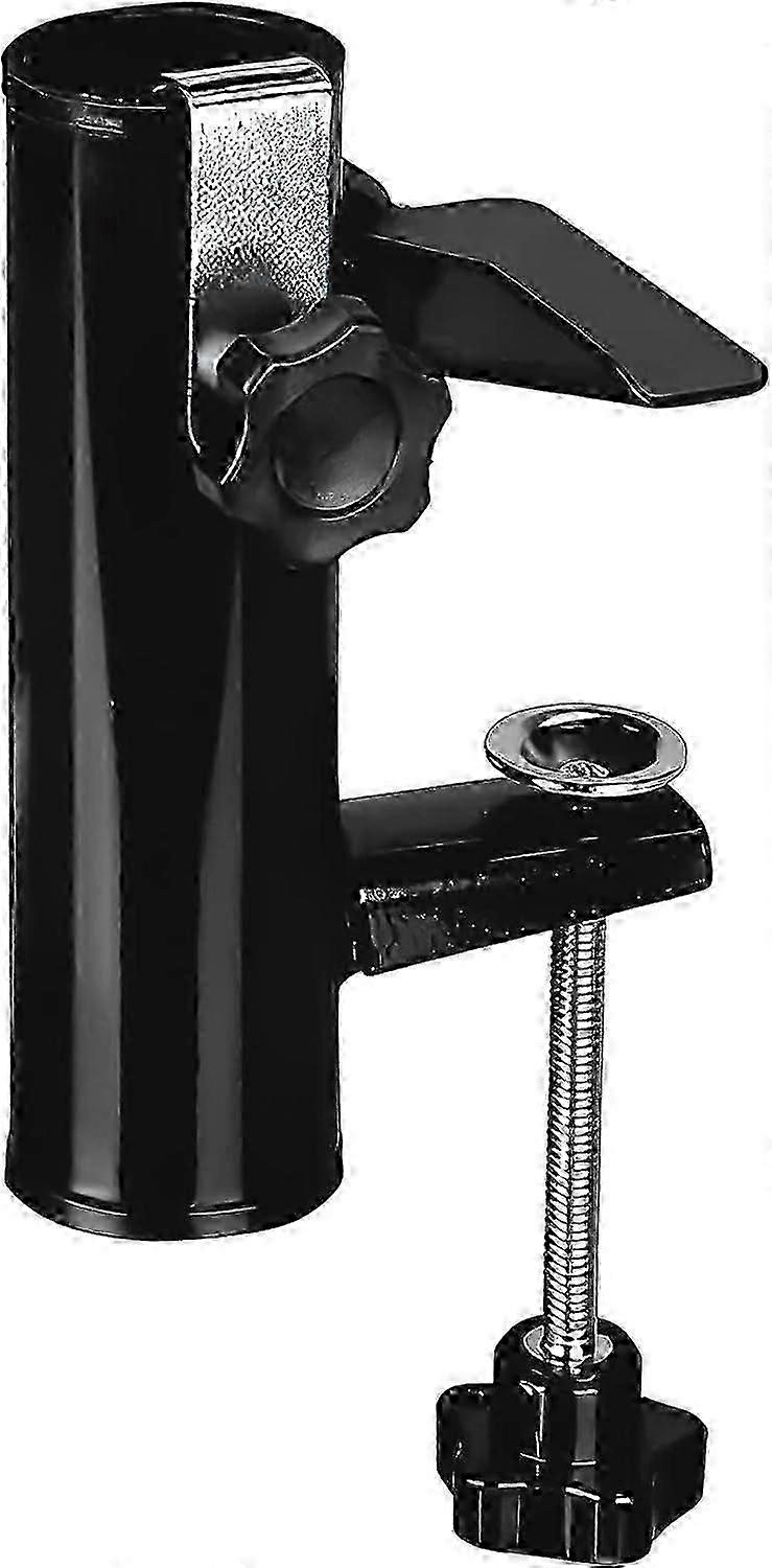 Adjustable Metal Stand for Garden Umbrellas with Fixed Screw Suitable for Portable Parasol Holders in Black