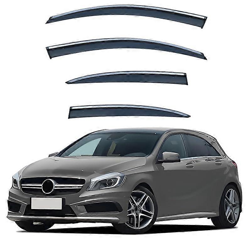 Car Wind Deflectors For A Class Hatchback MK3W176 20132018, 4Piece Set, No Drilling, Keeps Rain Out, Let Air In