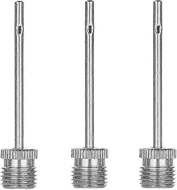 3pcs Silver Ball Pump Attachment, Ball Pump Inflation Needle