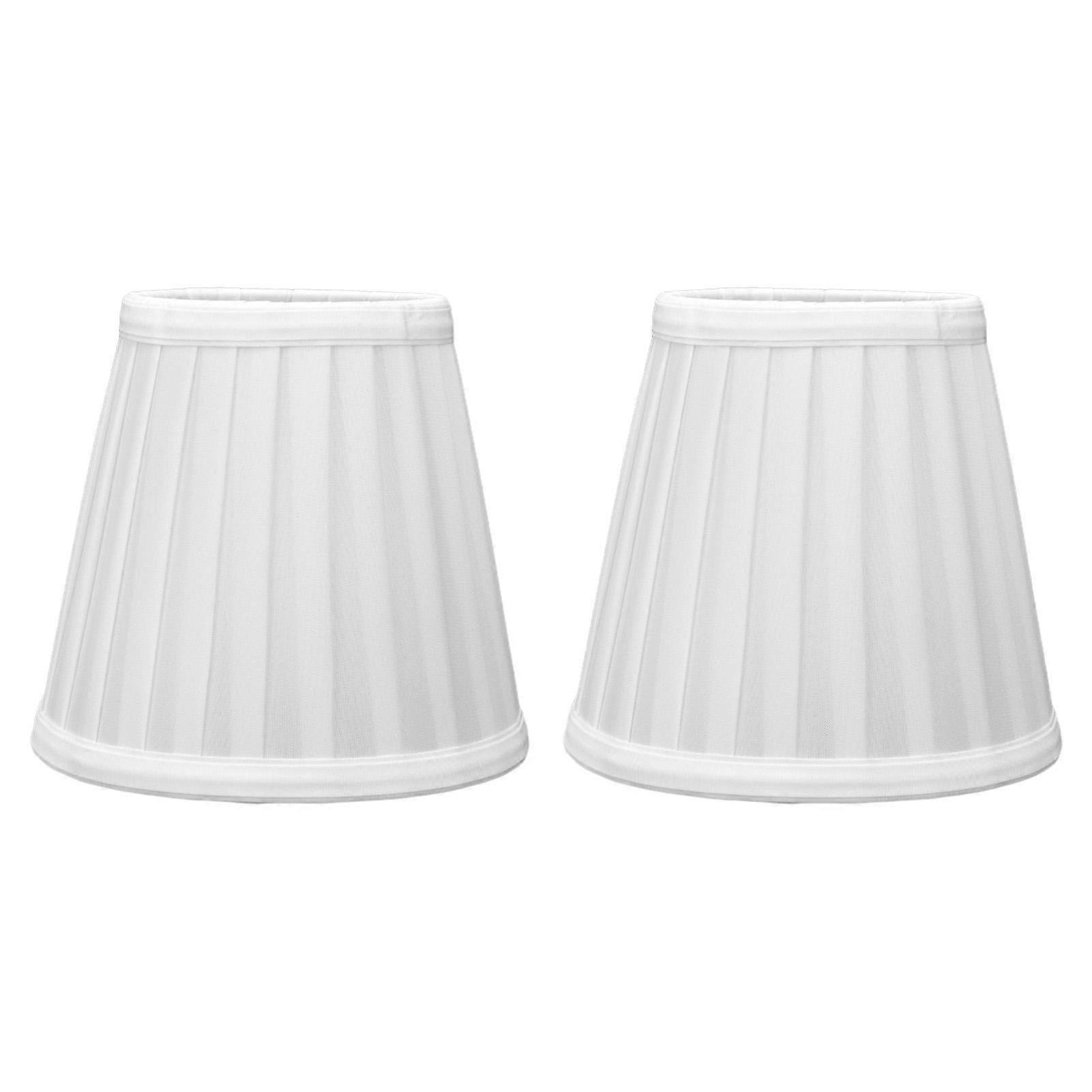 2 Pcs Double Small Lamp Shade Clip On Bulb Comfortable Material Barrel Fabric Lampshade for Table