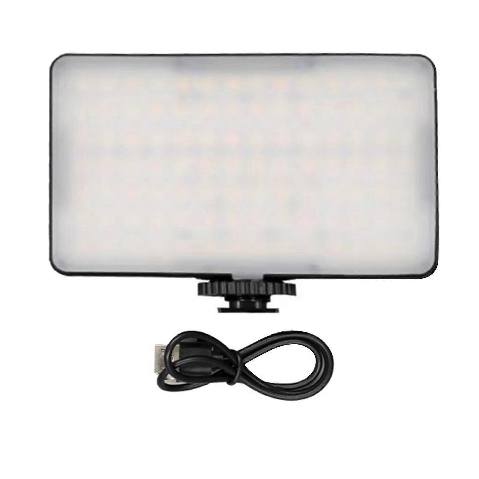 Rechargeable LED Video Light 1800mAh for DSLR Cameras with 98 Leds Adjustable Color Temperature and Brightness Multicolor
