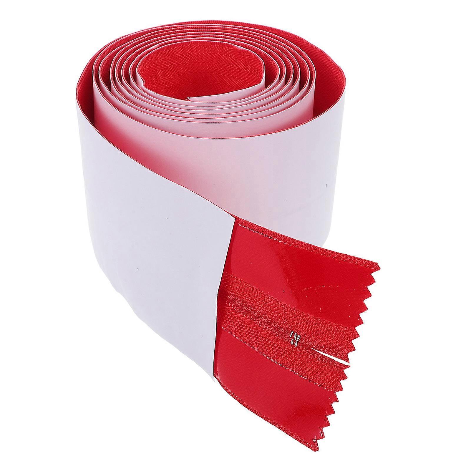 Reusable Dust Barrier Plastic Zipper Door Protector for Door Red