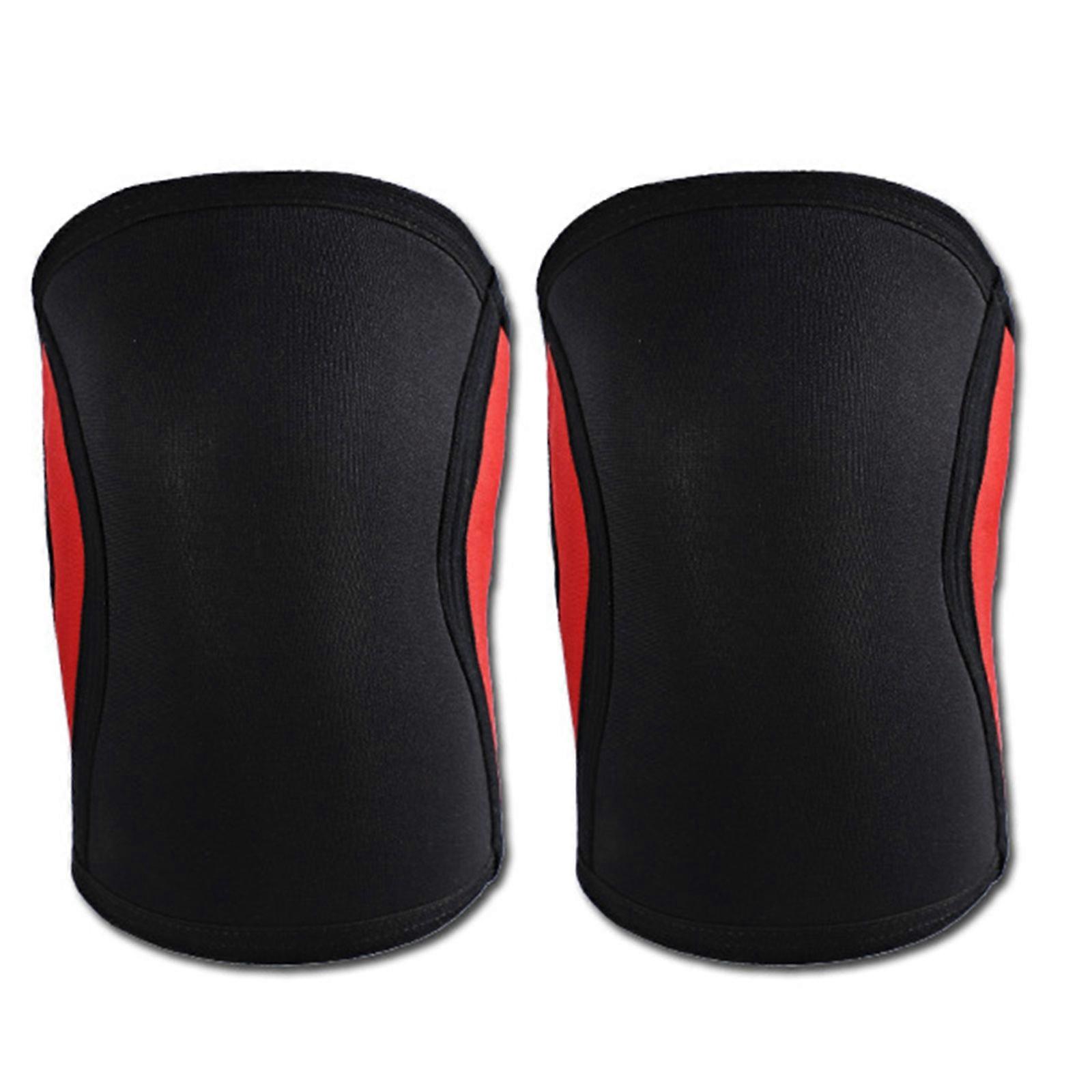 Warm Flexible Knee Compaction Sleeve Expert Support For Snowsports Snowboarding Cold Climates  Black and red XL