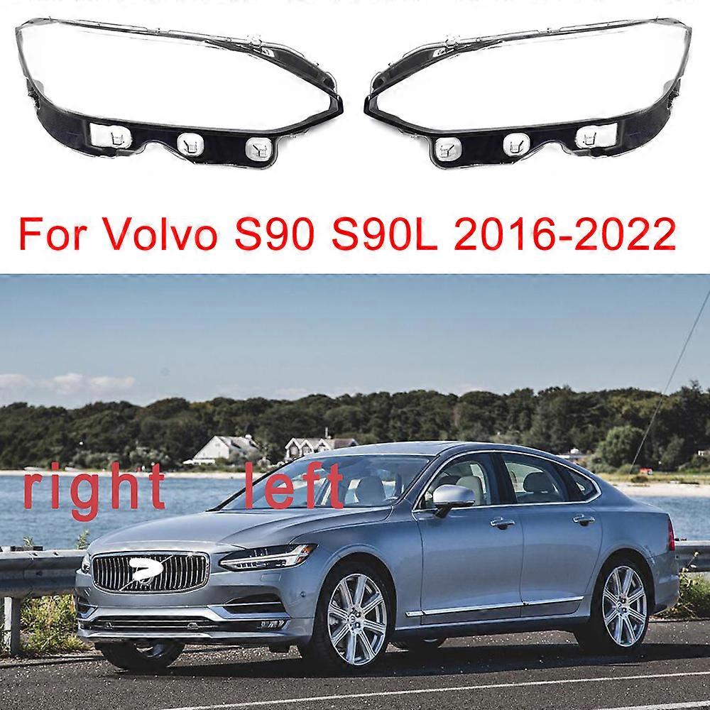 Quality Car Front Headlight Cover For Volvo S90 S90L 2016-2022 Plexiglass Lens Replace Lampshade Left/Right Side Transparent Shell