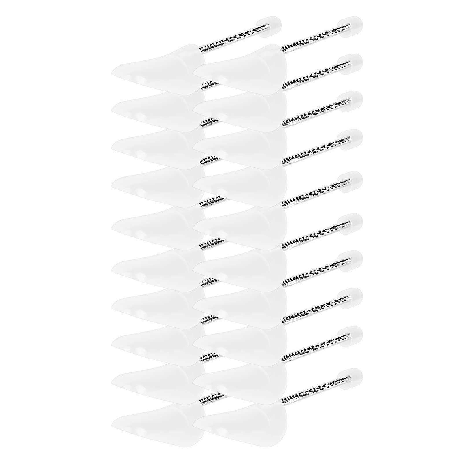 10 Pair Shoe Trees Plastic Shoe Stretchers Transparent Shoe Shaper With Spiral Spring