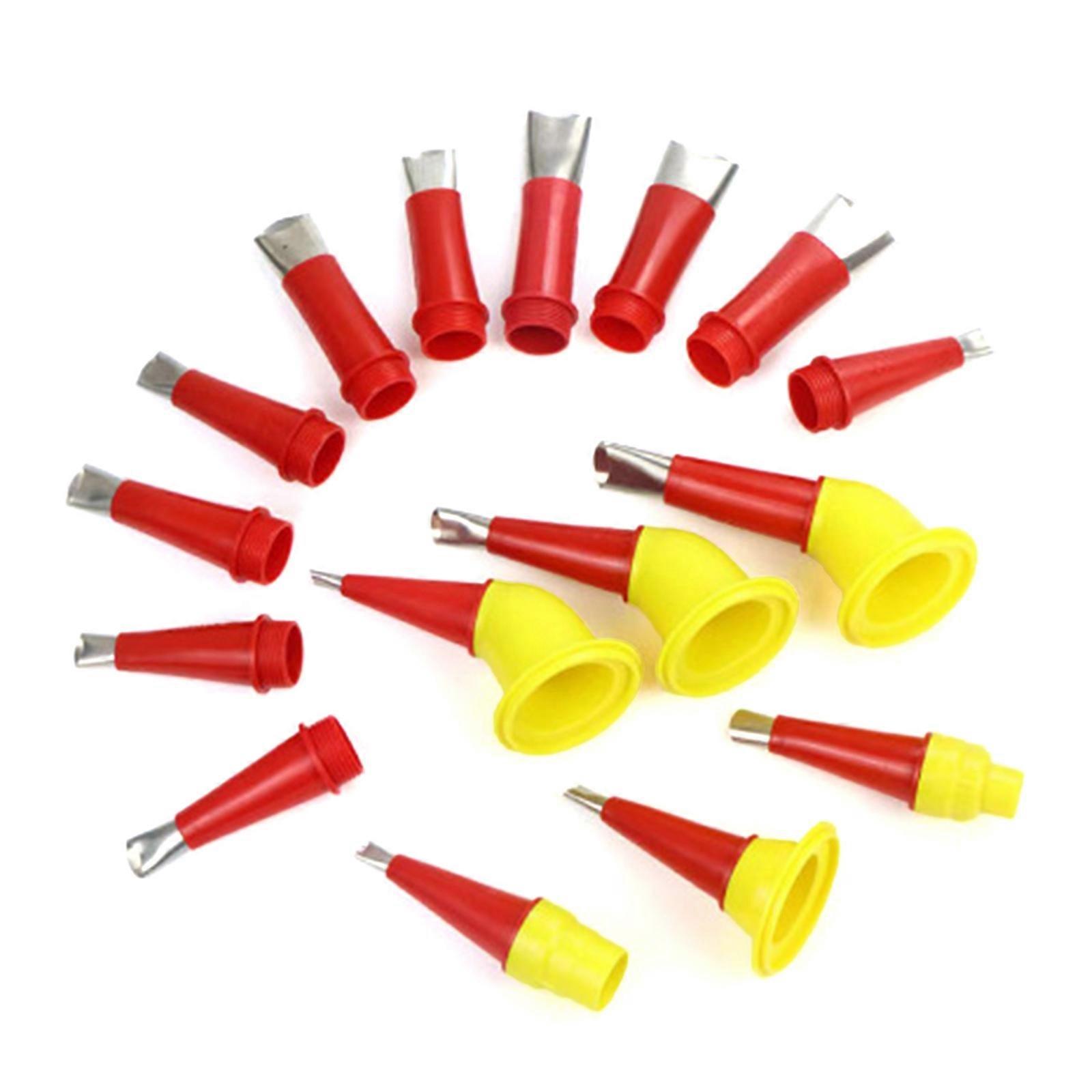 16Size With 6Base Caulking Nozzle Set Stainless Steel Reusable Sealant Finishing Tool For Home Improvement Projects Multicolor
