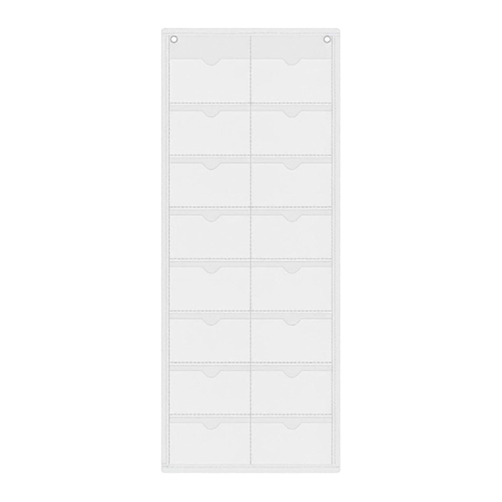 Classroom Calendar Pocket Chart Empty Hanging Storage Index Card Holder Wall