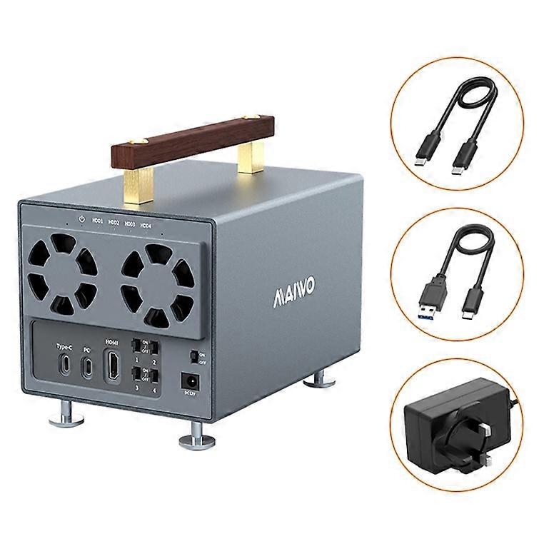MAIWO K35294A 4 Bay SATA to Type C Hard Drive Docking Station 10Gbps External HDD Docking Station 3.