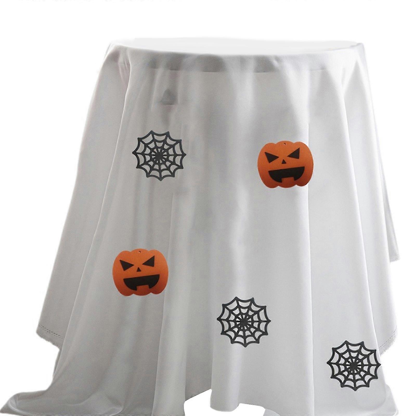 Yüz Kabaklı Polyester Masa Örtüsü Kolay Temizlenir Çeşitli Durumlar için Kutlama Masa Örtüsü kabak örümcek ağı