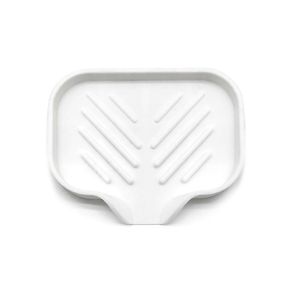Self Draining Soap Bar Holder Silicone S white