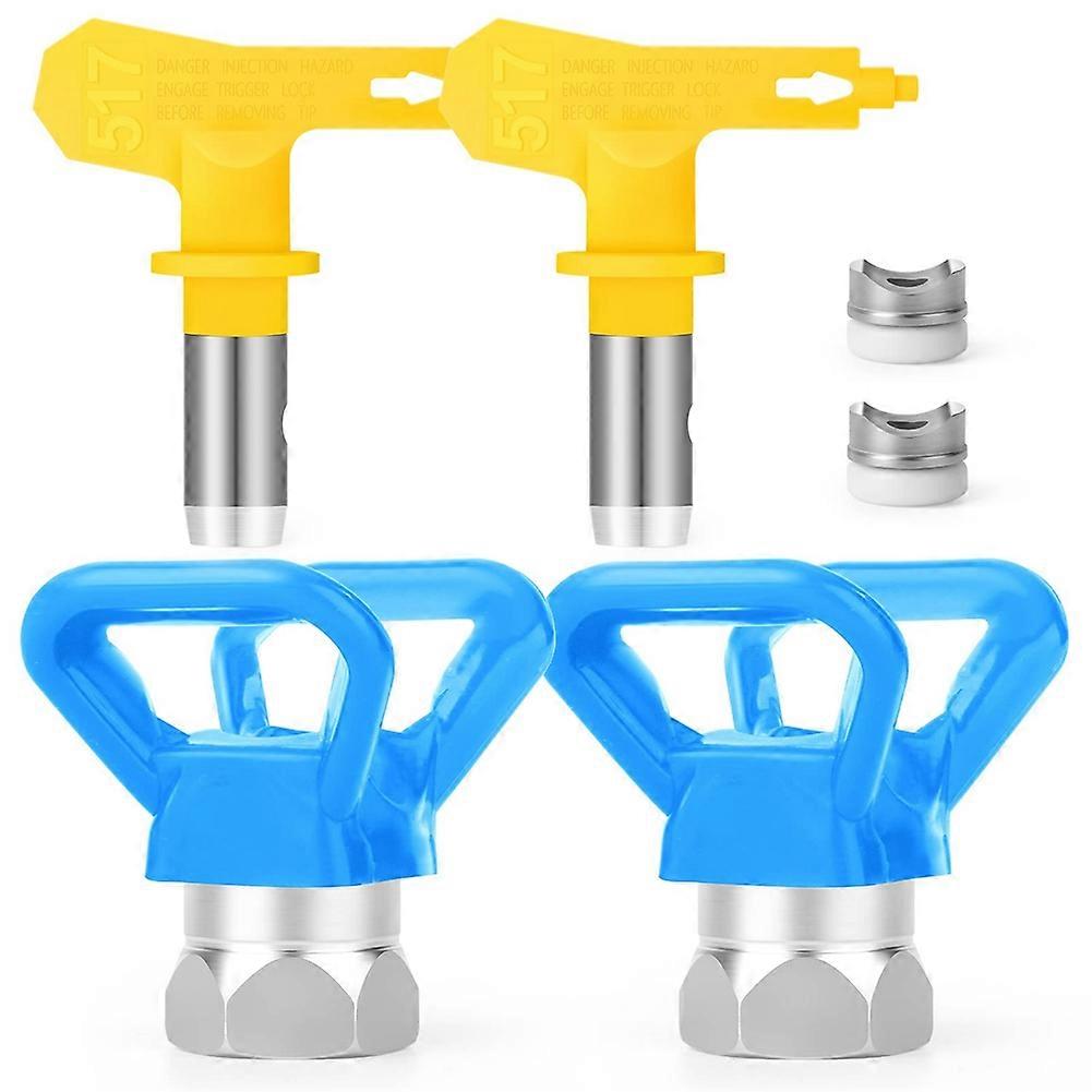 4Pcs Airless Paint Nozzles Set,Reversible Tips