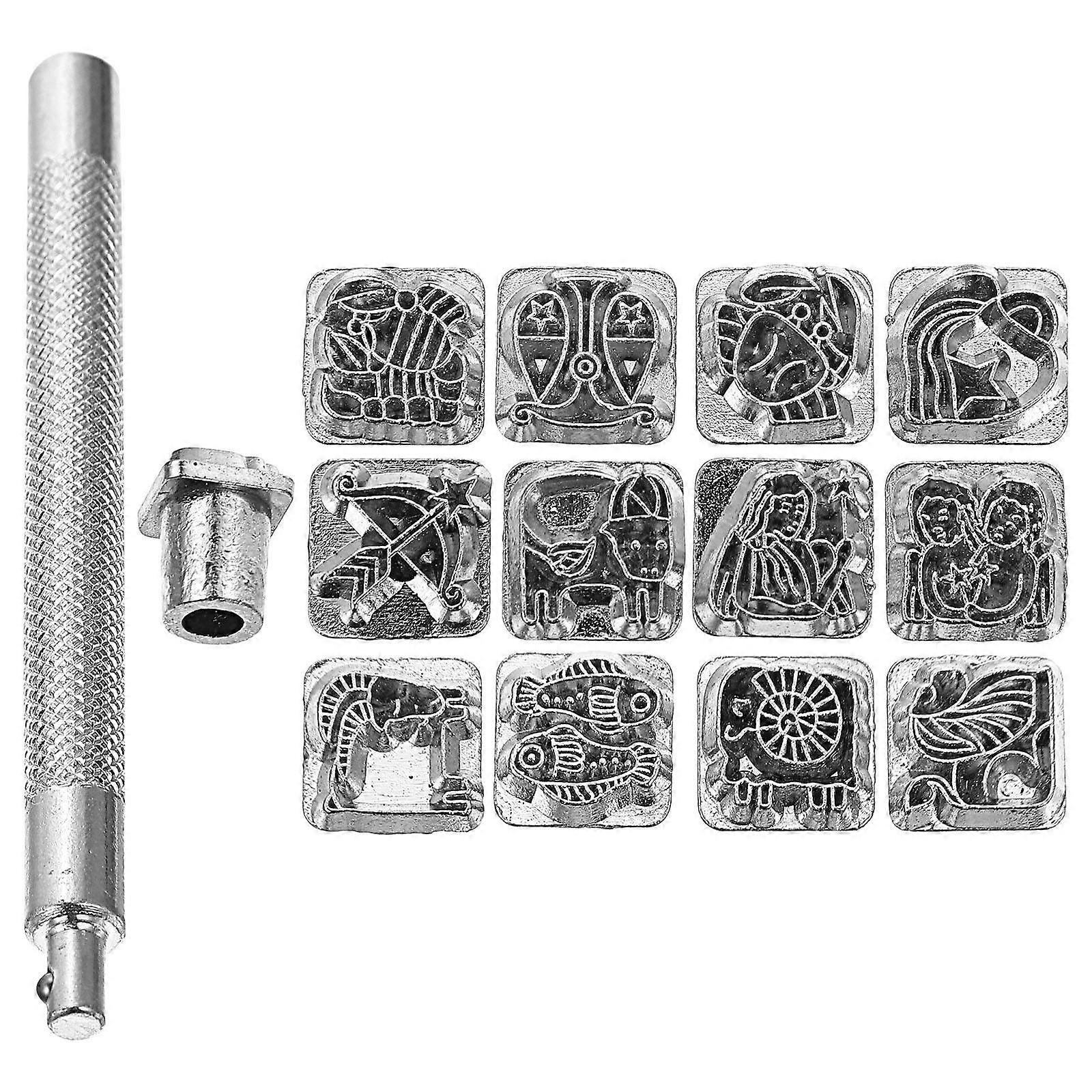 Leatherworking Tool Set for Artists and Crafters Embellishment Premium Steel Material Assorted Color 1Set