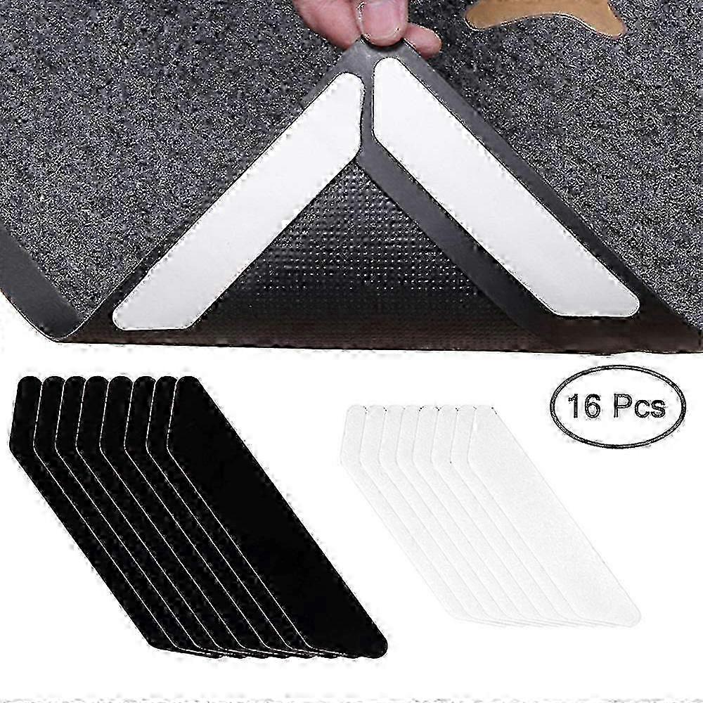 Ltcmfc 16 Pcs Anti Curling Rug Gripper Keeps Your Rug In Place Makes Corners Flat Premium Carpet Gripper With Renewable Gripper Tape