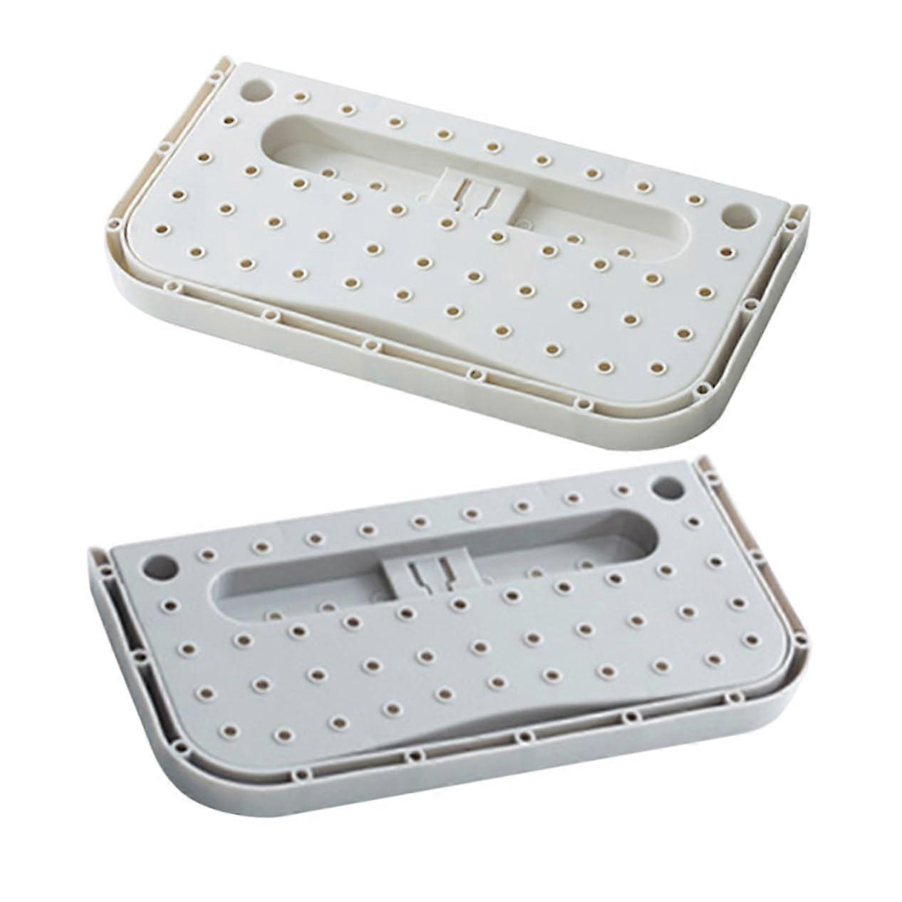 2 Pack Wall Mounted Slipper Holder Rack Foldable Shoe Organizer for Bathroom and Entryway