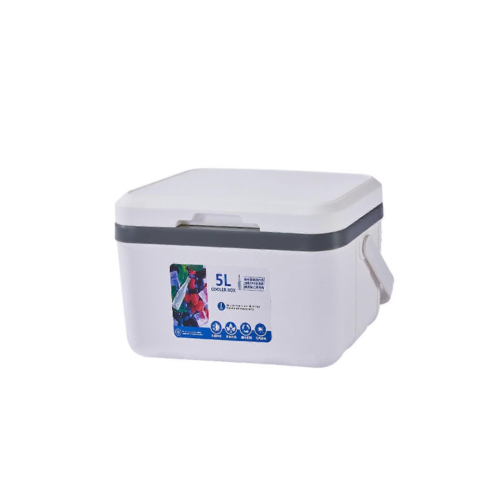 Portable Camping Cooler 5L LeakProof Ice Chest with Handles, Keeps Ice 3 Days for Picnic Beach Travel Groceries