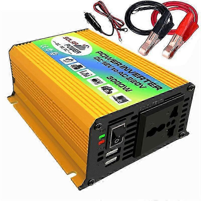 3000W Power Inverter DC to AC, 12V Input 220V Output EU