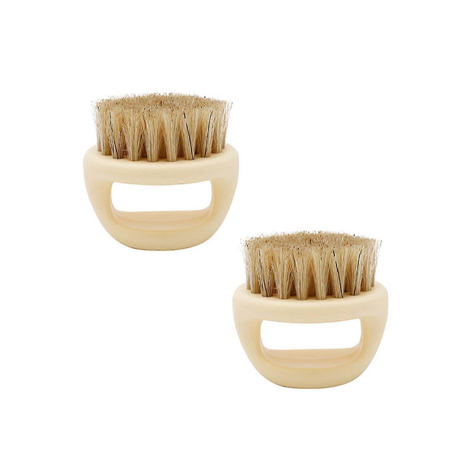Shaving Brush Set of 2 with Soft Bristle Hair for Beard Grooming and Shaving Foam Soap