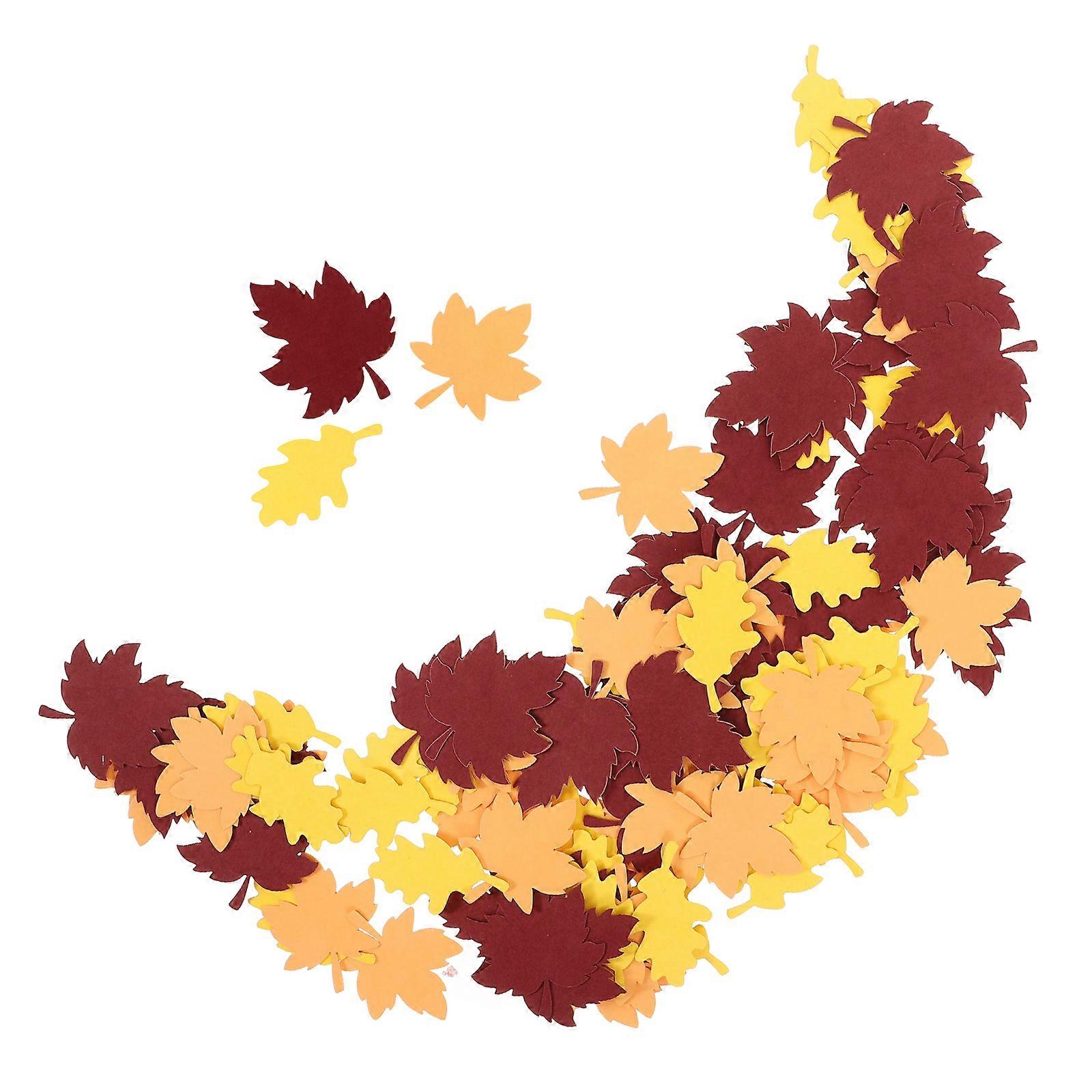 Maple Leaf Thanksgiving Confetti for Throwing 100Pcs Paper Party Decorations