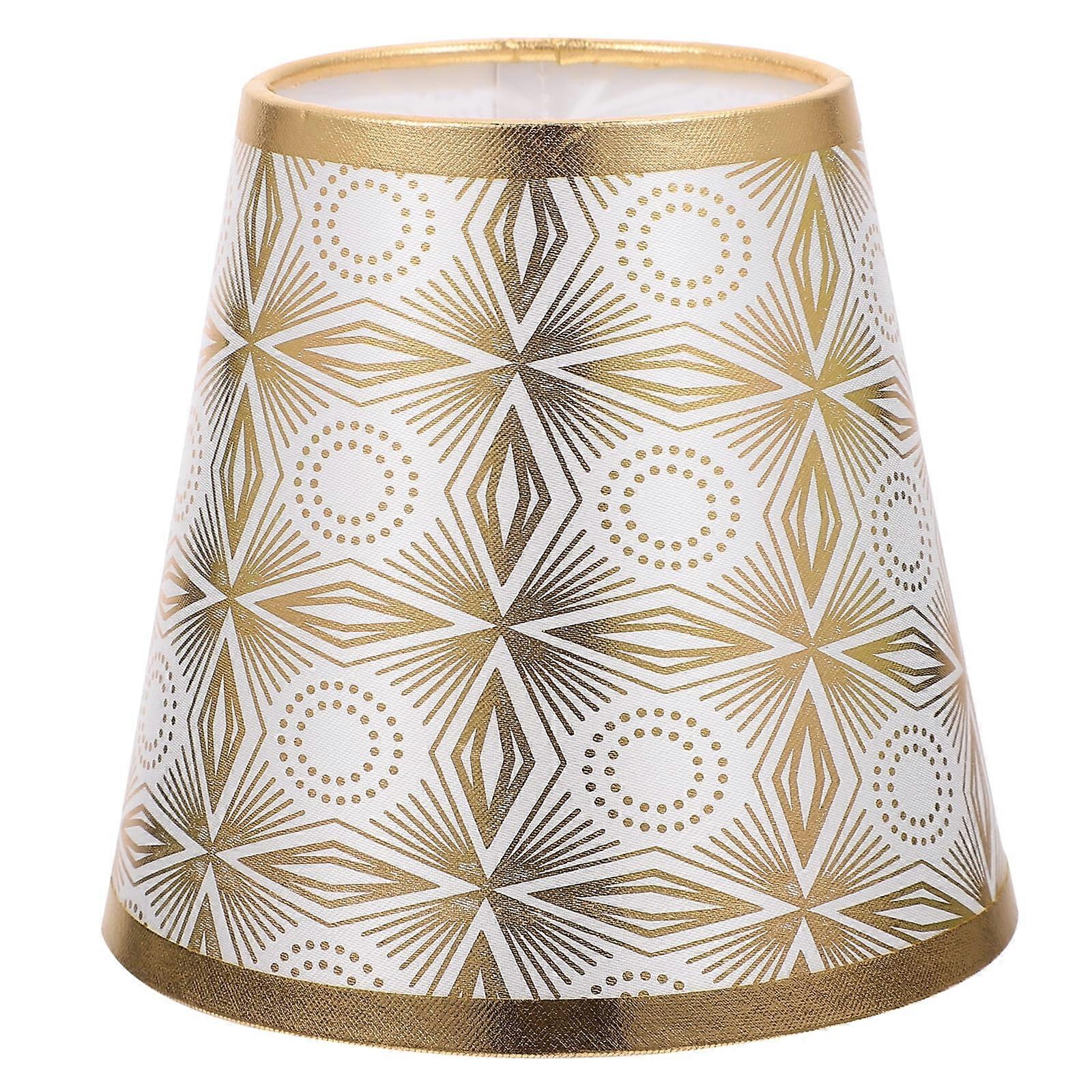 Small Lamp Shade Clip On Fabric for Table Chandelier Wall Lamp Golden