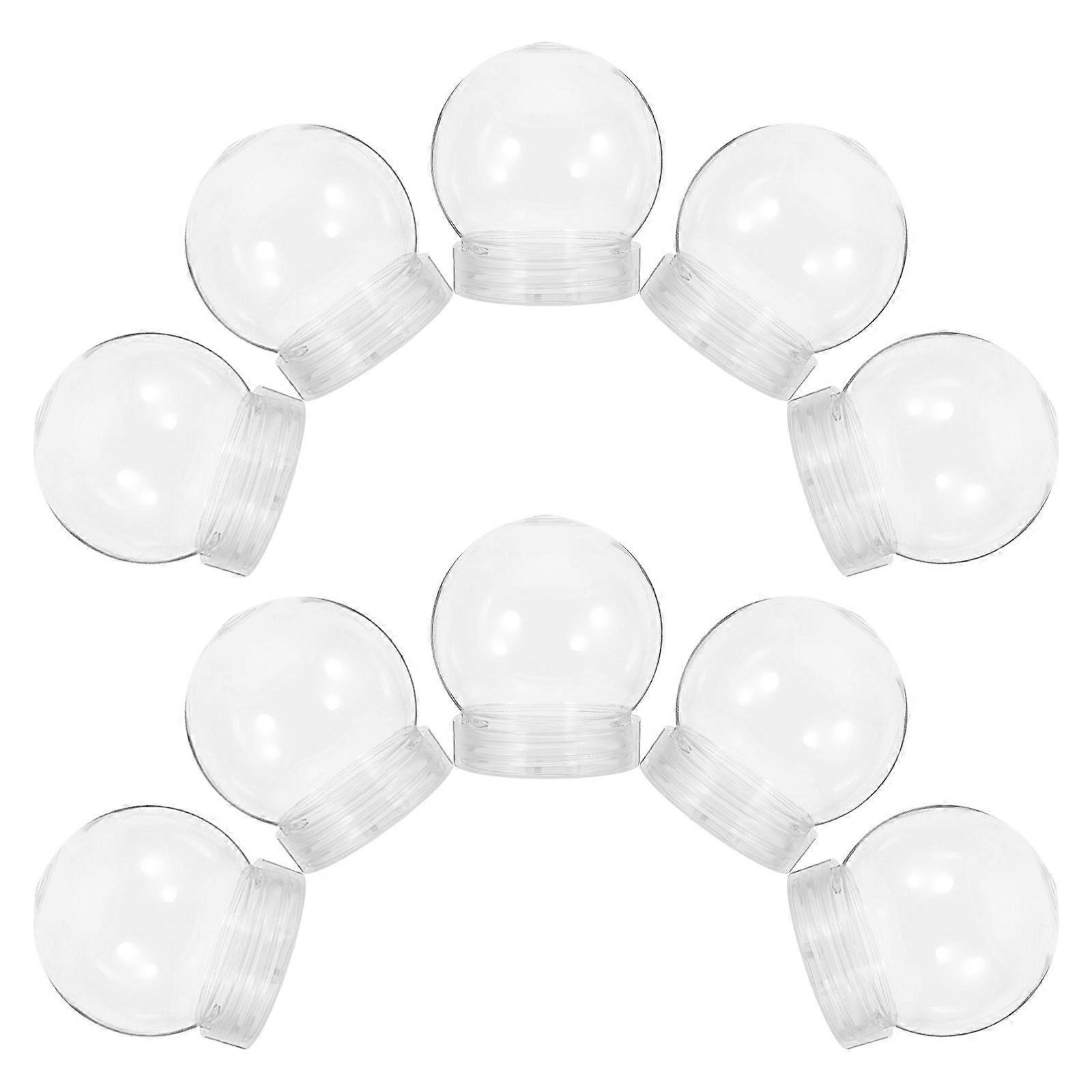 Plastic Candy Containers Clear Globe Containers for Storage Use 10Pcs