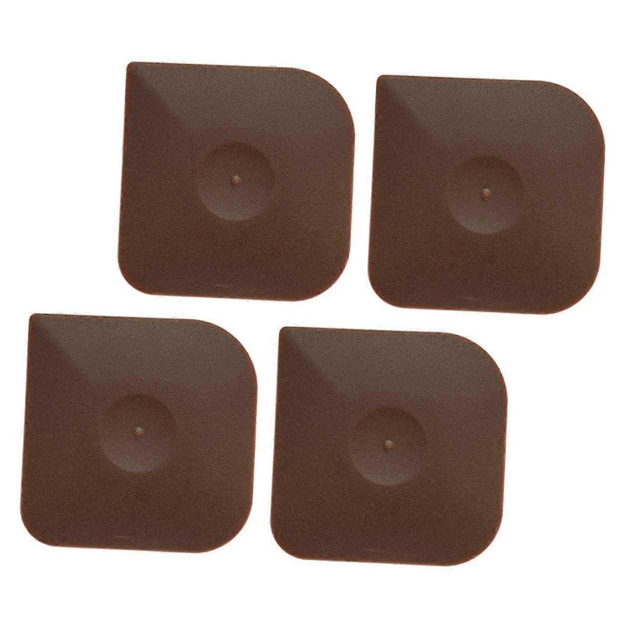 4pcs Kitchen Pan Scraper Set for Cast Iron and Nonstick Cookware Cleaning with NonSlip Grip